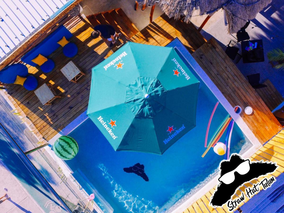 Straw Hat Hostel & Rooftop Bar Tulum Exterior foto